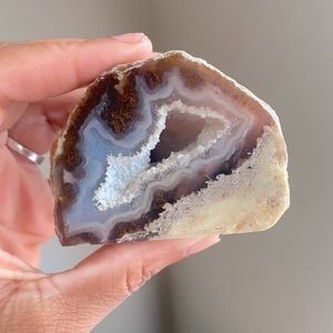 Half Geode with Druzy Pocket/Half Geode/Druzy Crystals/Geode/Agate Crystal/Agate